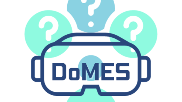Logo des Projektes DoMES in Blau und Grün