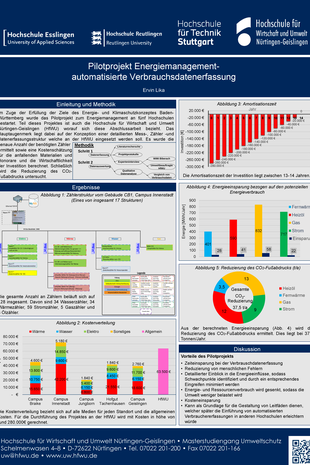 Poster zum Thema: Pilotprojekt Energiemanagement - Automatisierte Verbrauchsdatenerfassung, Inhalte über pdf-Download