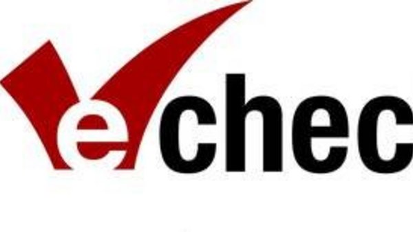 Logo von eCheckup To Go in schwarzer Schrift. Unter dem Logo steht 'Starten'.  