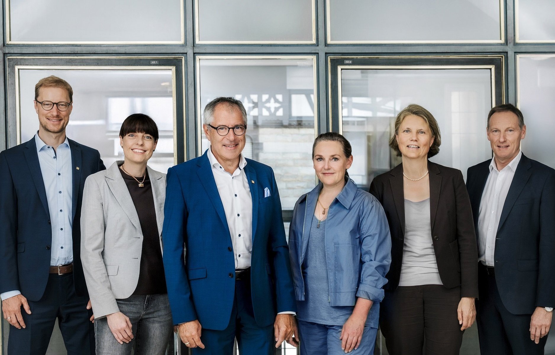 Rektoratsmitglieder zusammen mit Rektor Prof. Christof Wolfmaier 