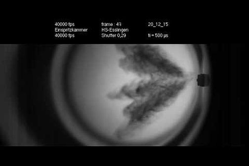 Video Einspritzkammer-Streulichaufnahme von unten, Video Hochschule Esslingen/ LFA