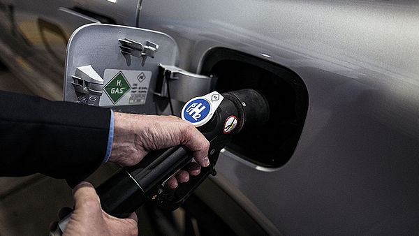 Person refuelling with hydrogen