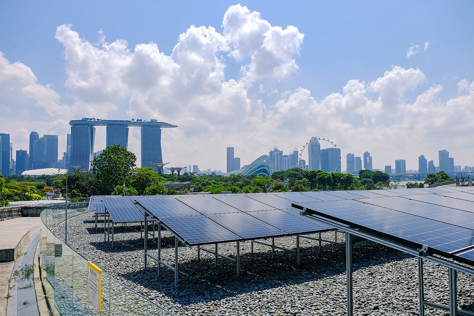 Singapur Smart City - Blick auf die Solarmodule