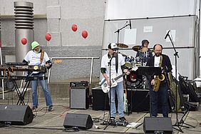 Musikband am Tag der offenen Tür der Hochschule Esslingen