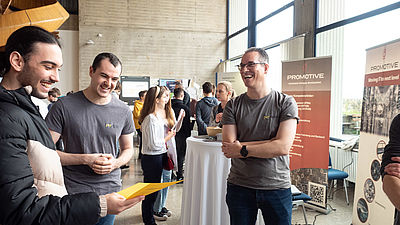 Beratungsstand beim IT-Mittelstandstag der Hochschule Esslingen