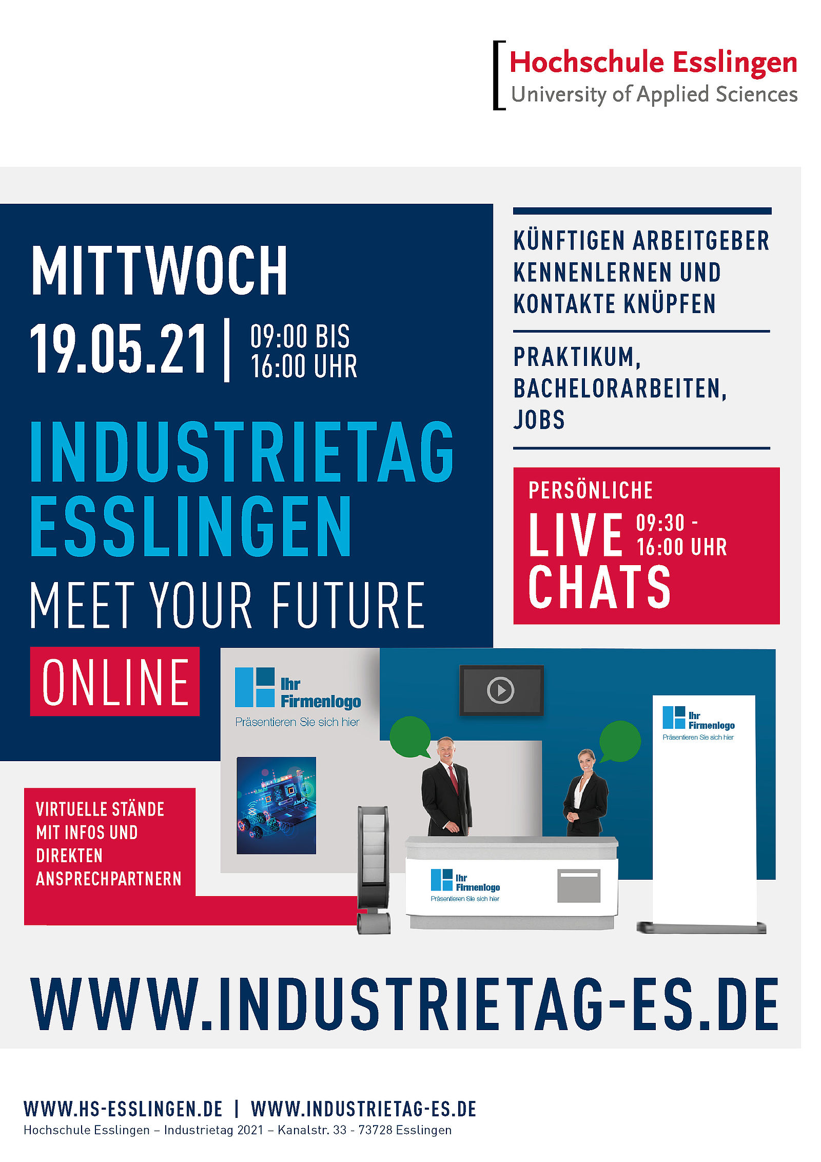 Plakat des Industrietags der Hochschule in Esslingen 