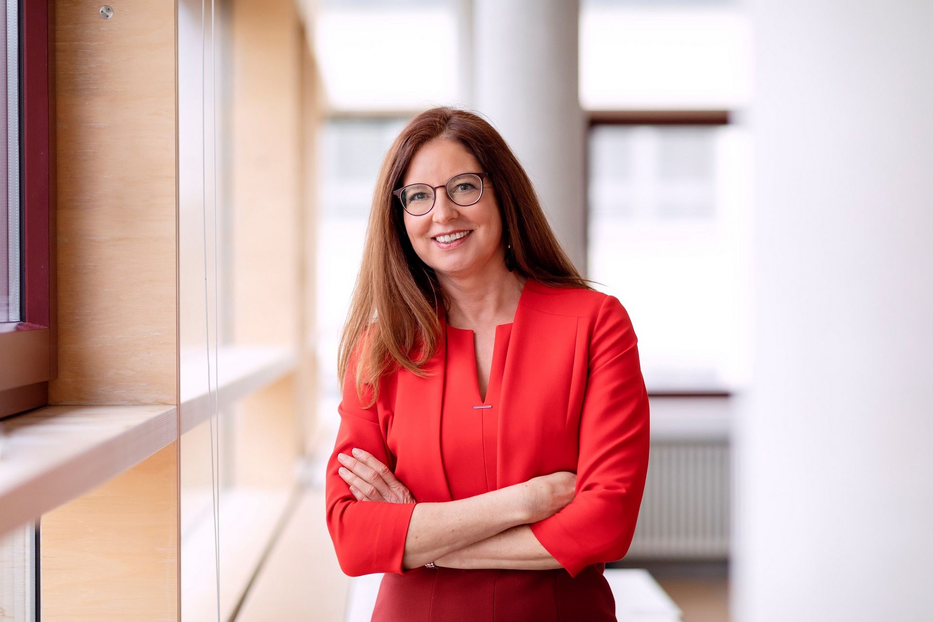 Frau mit Brille