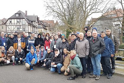 "Staff Week" Teilnehmer besuchen die Altstadt in Esslingen, Foto International Office 