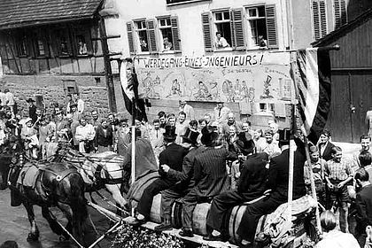 Historisches Foto vom Kandelmarsch