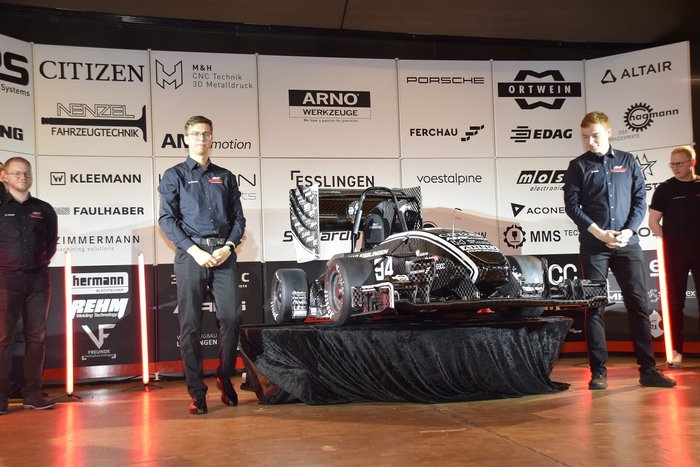 Rennauto 2024 der Hochschule Esslingen