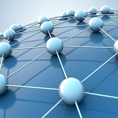 Illustration of a stylized network