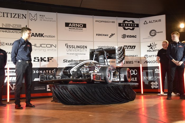 Rennauto 2024 der Hochschule Esslingen