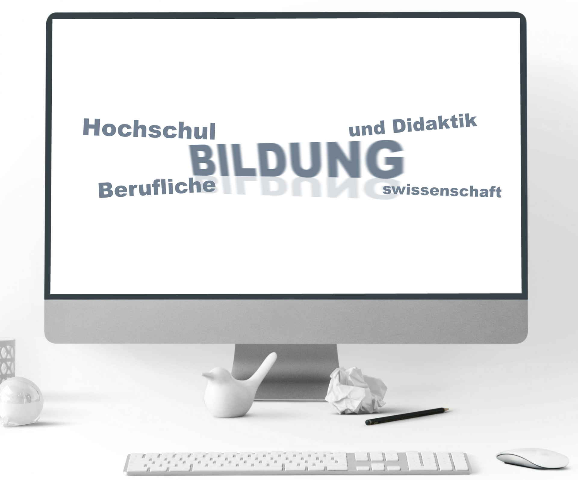 Bildschirm mit Begriffen