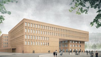 ein Geb&auml;ude als Skizze