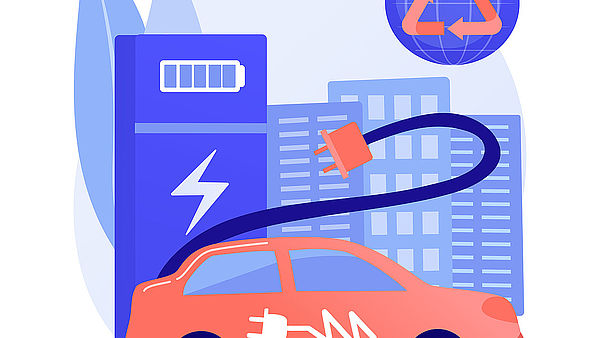 Charging station abstract concept vector illustration.