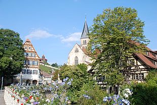 Stadtkirche im Sommer in Esslingen