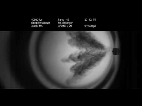 Video Einspritzkammer-Streulichaufnahme von unten, Video Hochschule Esslingen/ LFA