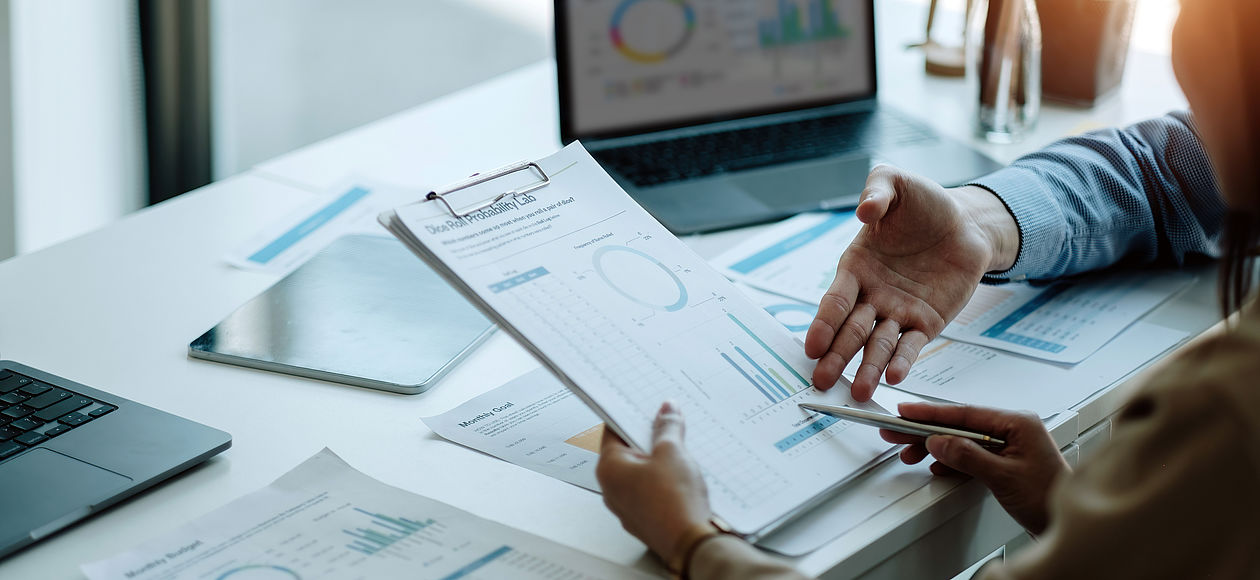 Business People Analyzing Statistics Business Documents, Financi Business People Analyzing Statistics Business Documents, Financi