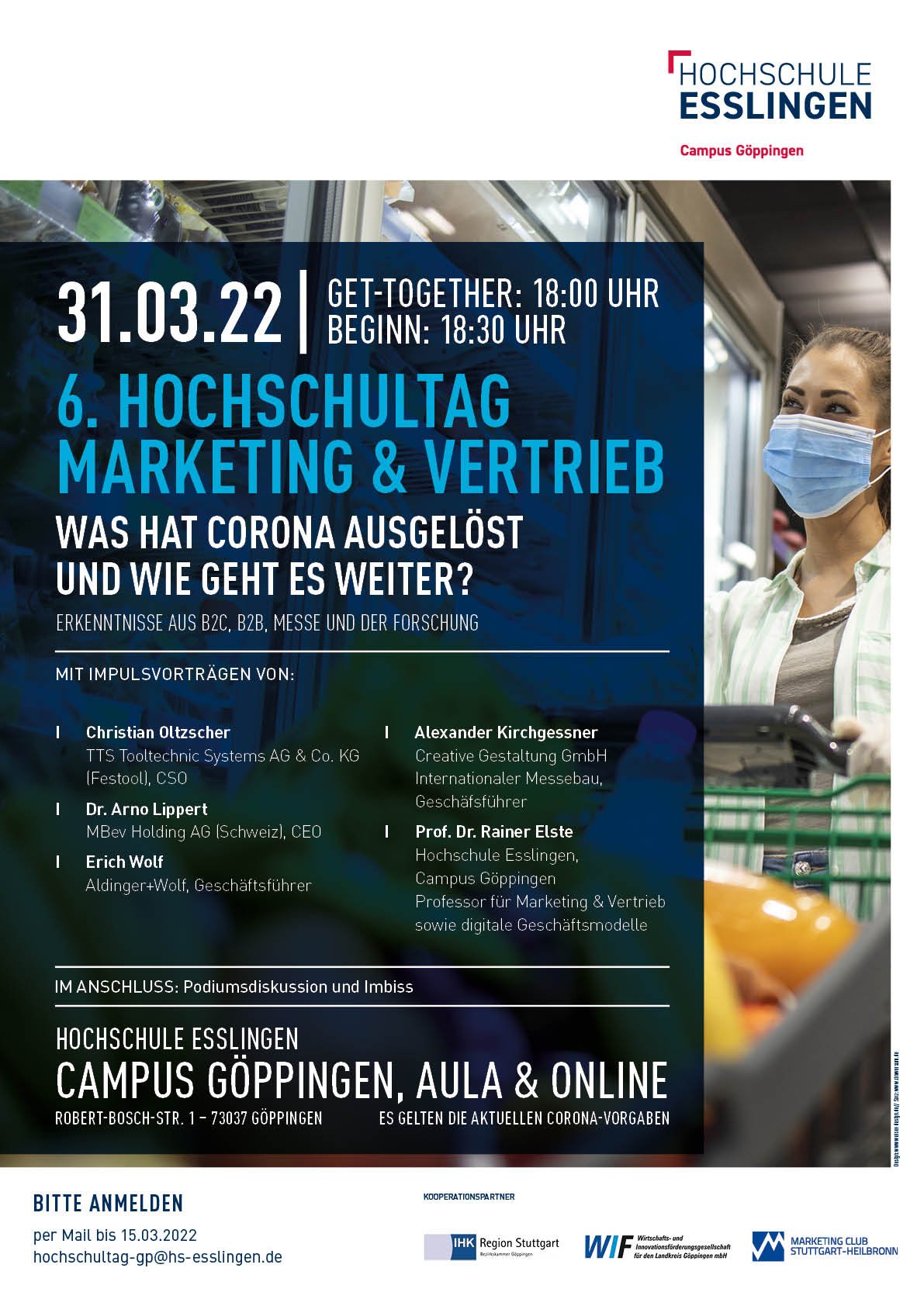Plakat über den 6. Hochschultag Marketing und Vertrieb