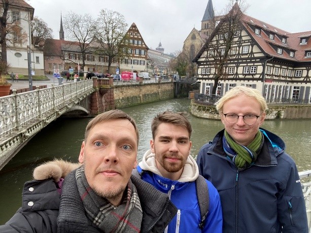 Drei Männer in der Stadt Esslingen