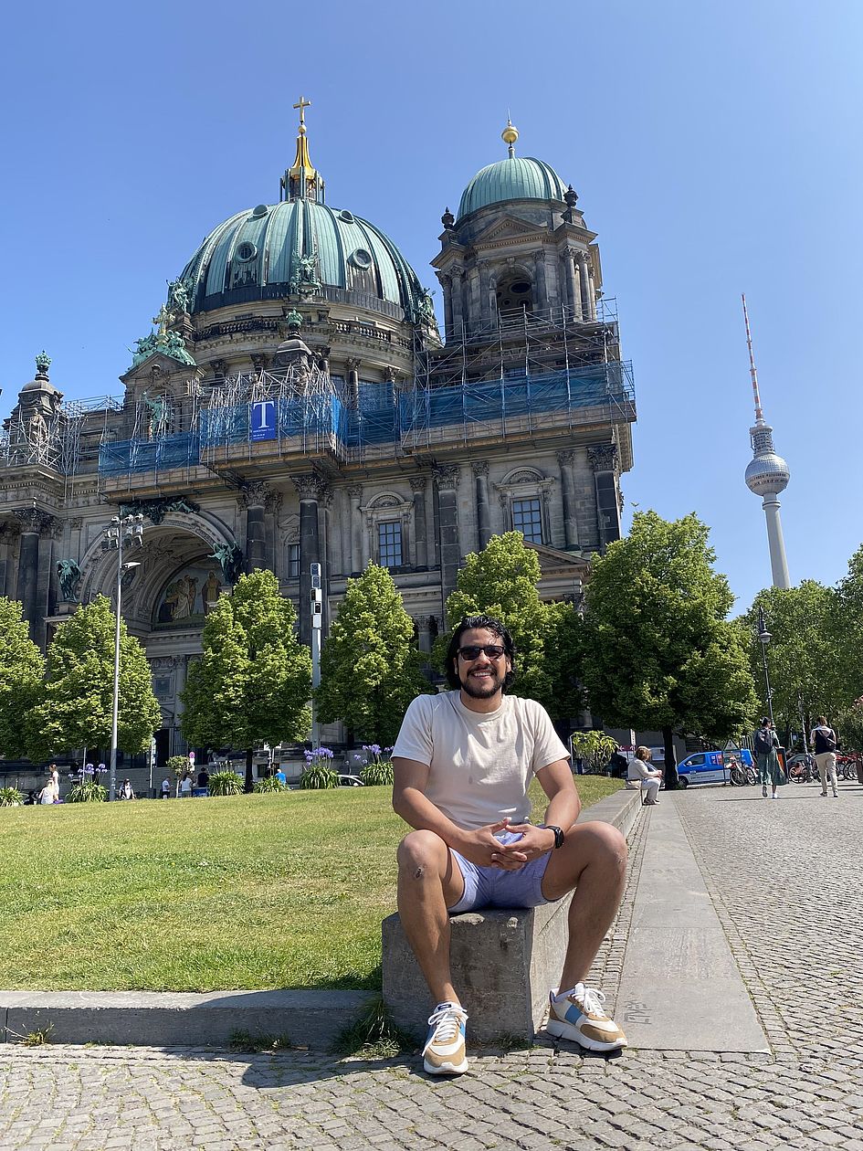 Claudio during his study abroad semester in Germany.