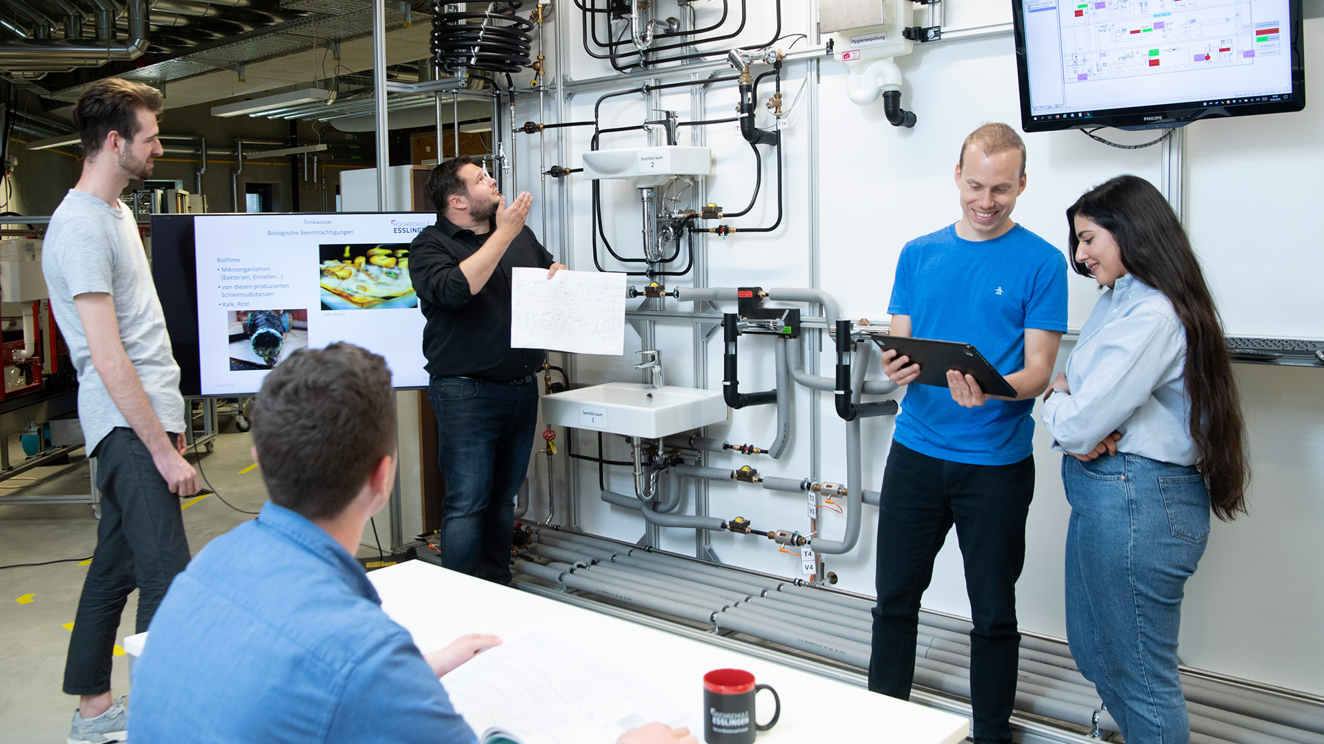 Im Studiengang Ingenieurpädagogik Versorgungstechnik-Maschinenbau lernst Du wie die Bereiche Sanitär-, Heizung, Lüftung- und Klimatechnik verbessert werden können.